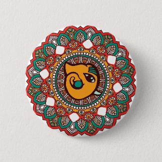Ganesha Art 2 Inch Round Button