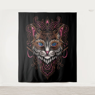 Ganesha Cat Tapestry