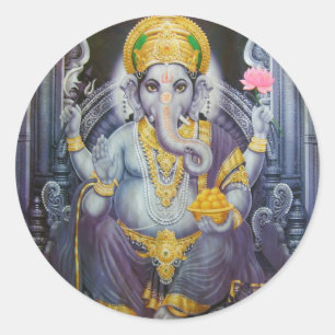 Ganesha Classic Round Sticker