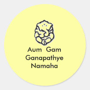 Ganesha Classic Round Sticker