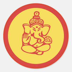 Ganesha Classic Round Sticker