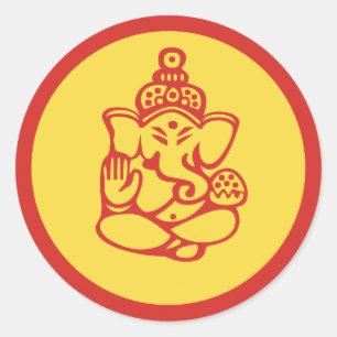 Ganesha Classic Round Sticker