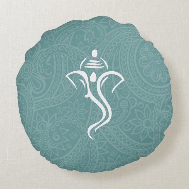 Ganesha Custom Round Pillows (Back)