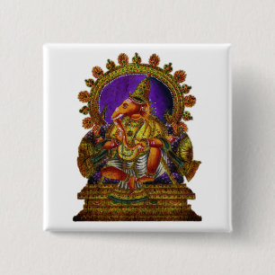 Ganesha Deva antique make your own background 2 Inch Square Button