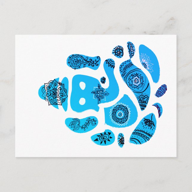 Ganesha Elepnat God Mandala Postcard (Front)