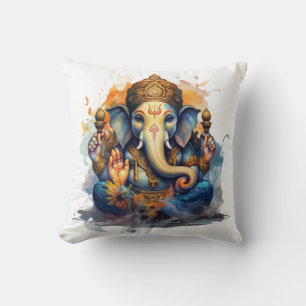 Ganesha, ganesh, ganapati remover of obstacles #2 throw pillow