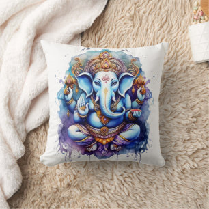 Ganesha, ganesh, ganapati remover of obstacles #6 throw pillow