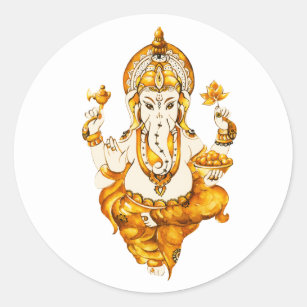Ganesha Gold Sticker