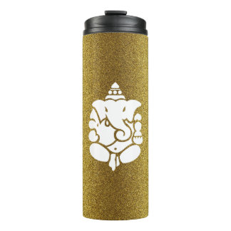 Ganesha Golden Glitter Design Thermal Tumbler