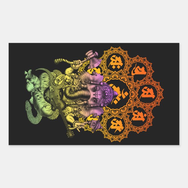 Ganesha Guitar 01 Sticker (Front)
