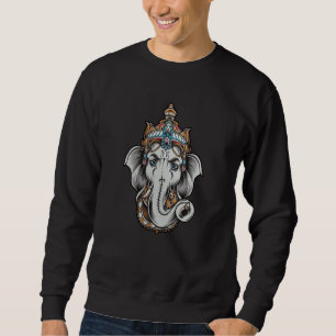 Ganesha Hindu God Hinduism Yoga India Bali Yogi Sweatshirt