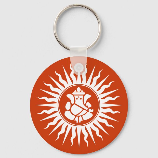 Ganesha Hindu God Sign Keychain (Front)