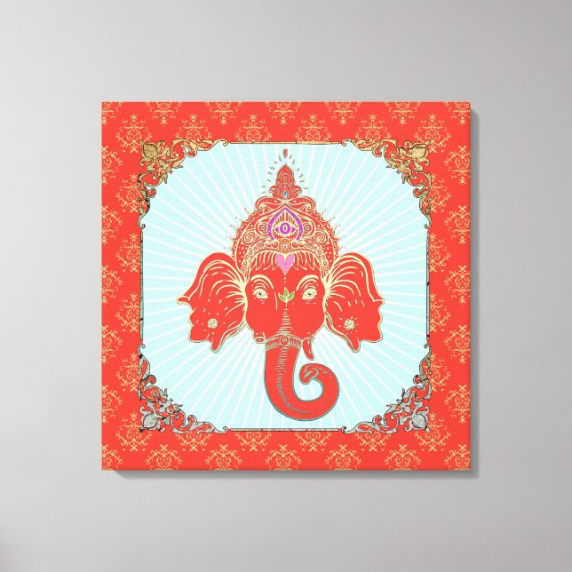 GANESHA Indian God - Wrapped Canvas (Front)