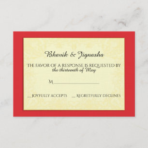 Ganesha Indian Wedding Response Card