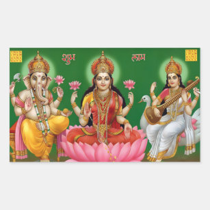 Ganesha, Lakshmi, & Saraswati Stickers