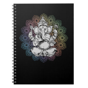 Ganesha Mandala Hindu Yoga Spiritual Elefant Notebook