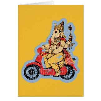 Ganesha montant un scooter