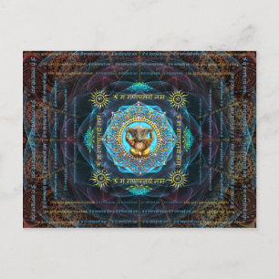 Ganesha- Om Gam Ganapataye Namah Postcard
