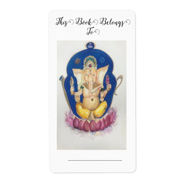 Ganesha Plate Étiquette Elephant Maureen Girard (Devant)
