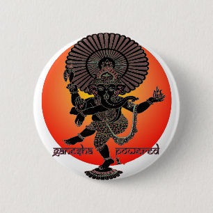 Ganesha Powered 2 Inch Round Button