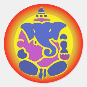 Ganesha Rainbow Mandala Sticker