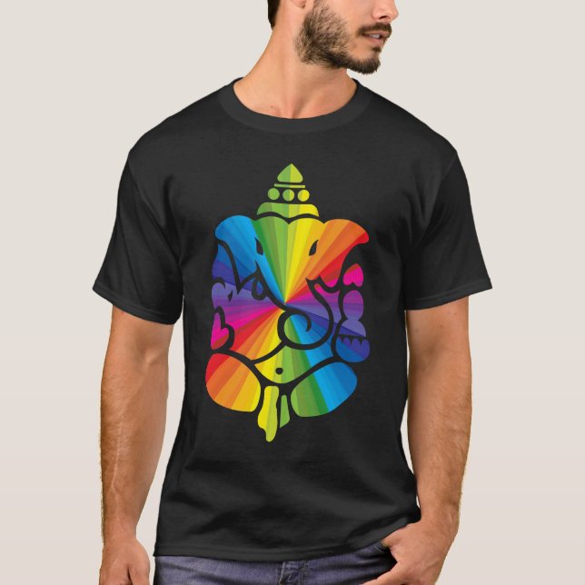 Ganesha Rainbow Sign T-Shirt (Front)