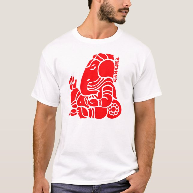 ganesha red 2 T-Shirt (Front)