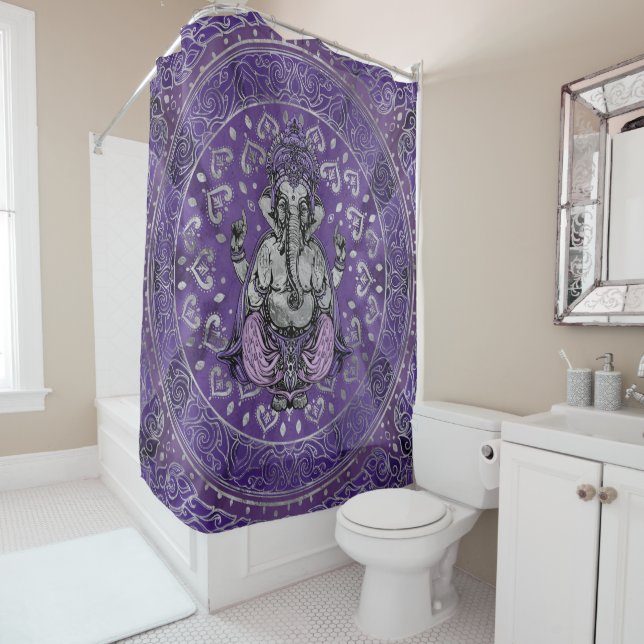 Ganesha - silver and purples (In Situ)
