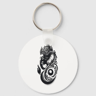 Ganesha, Spiritual Hindu Ganesh Indian Yoga God, M Keychain