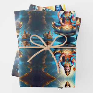 Ganesha the patron of arts and sciences wrapping paper sheet