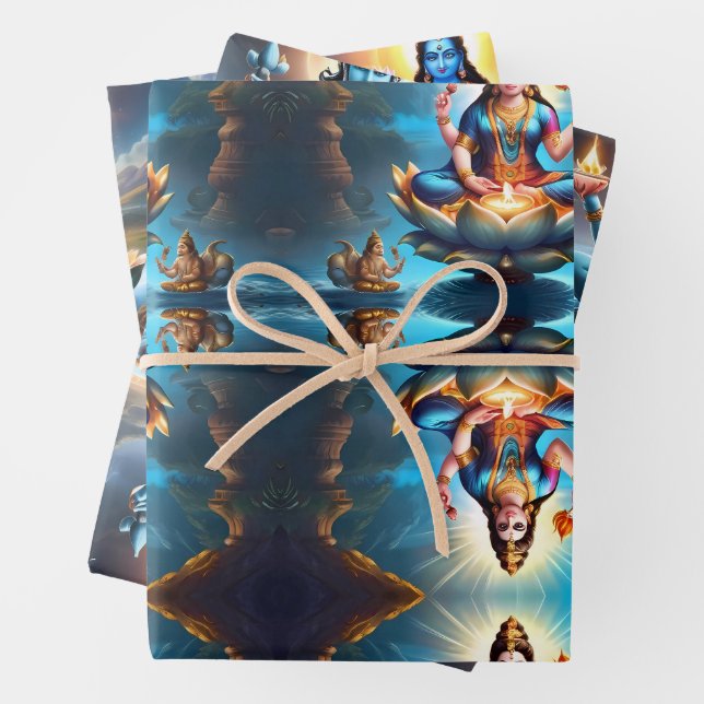 Ganesha the patron of arts and sciences wrapping paper sheet (In situ)