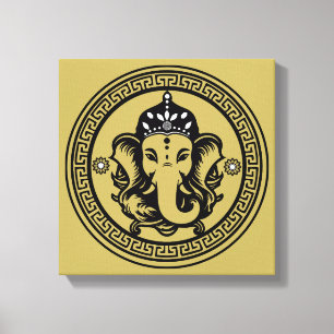 Ganesha Themed Hindu Art Print