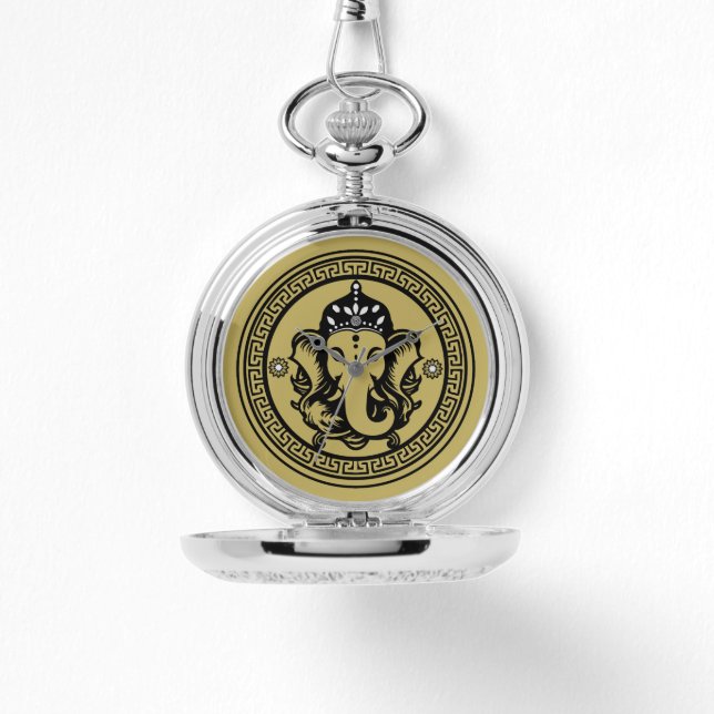 Ganesha Themed Hindu Art Print Watch (Front)