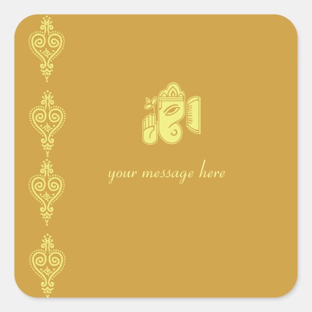 Ganesha Wedding Stickers (Front)