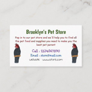 Gang gang cockatoo bird cartoon illustration business card