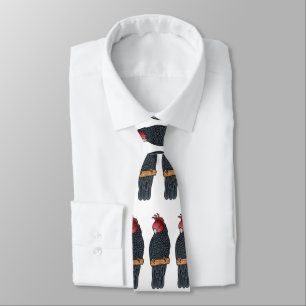 Gang gang cockatoo bird cartoon illustration tie