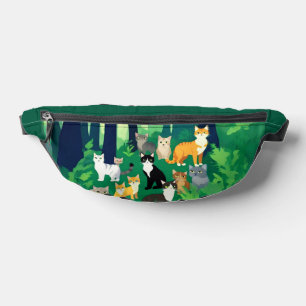 Gang of Cats, Felines in the Forest Fanny Pack