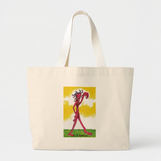 Gang Signs Large Tote Bag (Front)