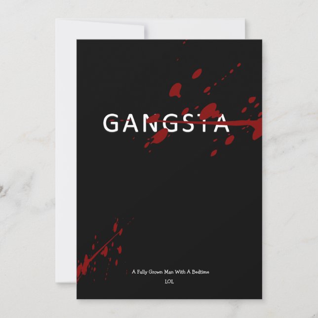 GANGSTA CARD - JAILMATECARDS.CO.UK - BIRTHDAY FUN (Front)