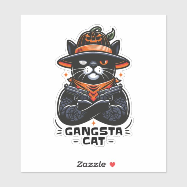 GANGSTA CAT HALLOWEEN  (Sheet)