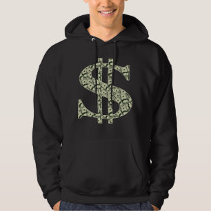 Gangsta Dollar Sign Cool Hip hop Rap Money Hoodie