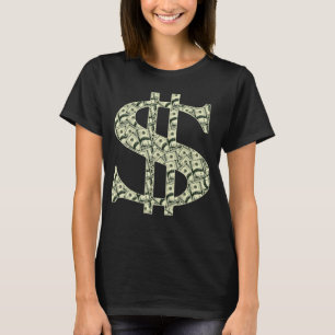 Gangsta Dollar Sign Cool Hip hop Rap Money T-Shirt