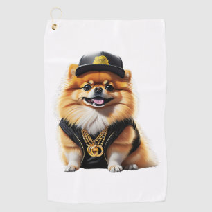 Gangsta Pomeranian - Hip Hop Dog Swag Golf Towel