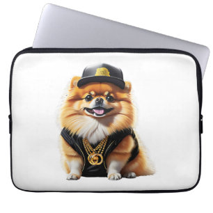 Gangsta Pomeranian - Hip Hop Dog Swag Laptop Sleeve
