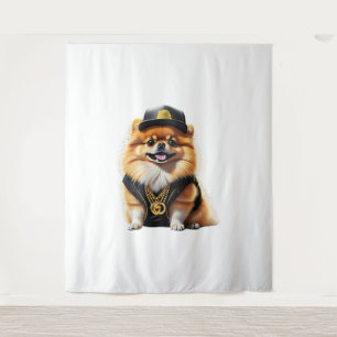 Gangsta Pomeranian - Hip Hop Dog Swag Tapestry
