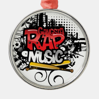 Gangsta Rap Music Metal Ornament