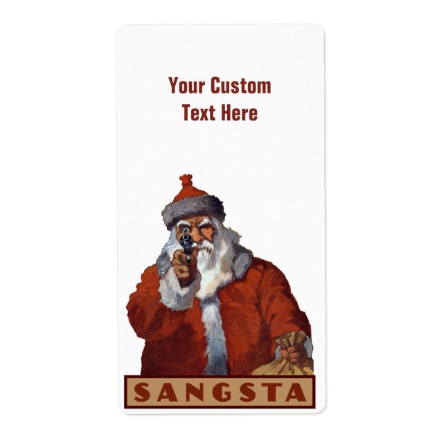 Gangsta Santa custom labels (Front)