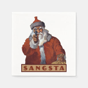 Gangsta Santa paper napkins