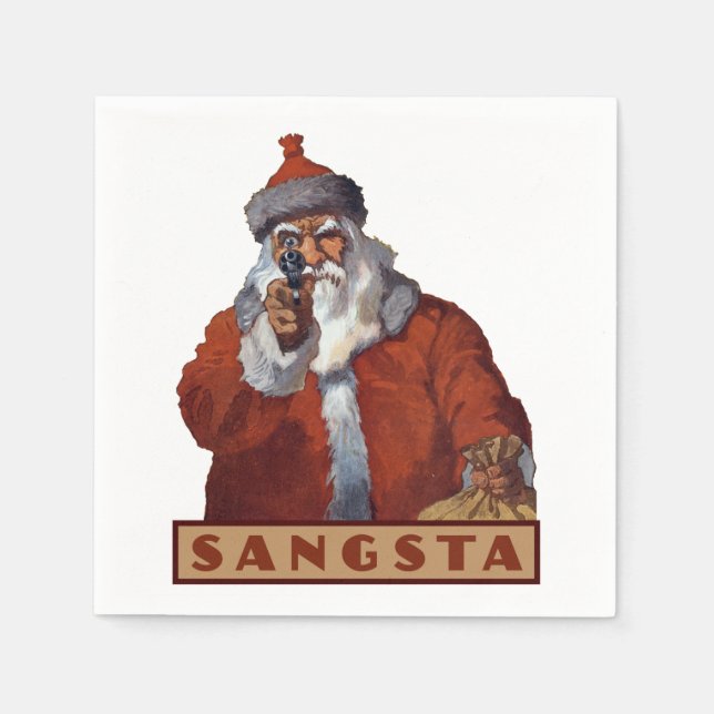 Gangsta Santa paper napkins (Front)