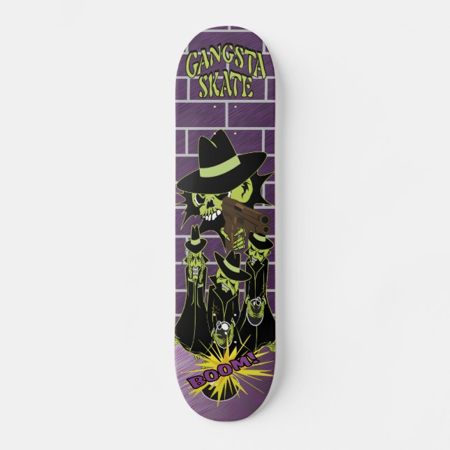 Gangsta Skate Skulls Skateboard (Front)